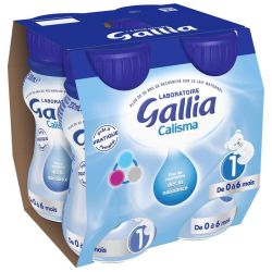 Gallia Calisma 1er Âge 0-6 Mois - 4 bouteilles de 500ml - Lait pratique dès La Naissance