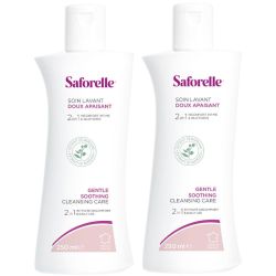 Saforelle Soin Lavant Doux Apaisant 2x250 ml - Gel lavant intime doux pour peaux sensibles