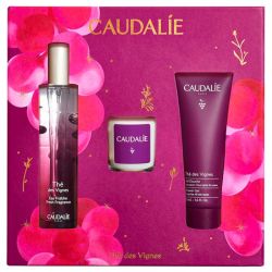 Caudalie Coffret Parfumé Thé des Vignes - Eau Fraîche + Gel Douche + Bougie Parfumée