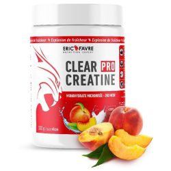 Eric Favre Clear Créatine Pêche - 300g - Créatine pure & légère pour force, performance et récupération
