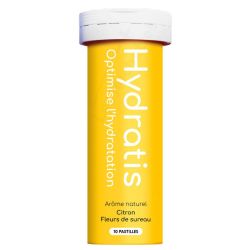Hydratis Pastilles de Réhydratation - 10 pastilles effervescentes - Saveur Citron/Sureau - Réhydrate et stimule