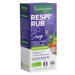 Santarome Respi'Rub Sirop Voies Respiratoires Encombrées Bio - 125ml