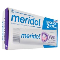 Meridol Express Action Dentifrice Gencives Sensibles Duopack 2X75ml - Apaise rapidement, protège durablement