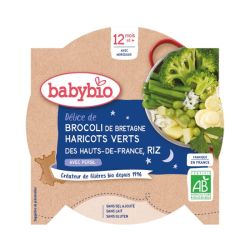 Babybio Assiette Brocoli Haricot Riz Persil 12 mois - 230g