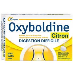 Oxyboldine citron 24 comprimés effervescents