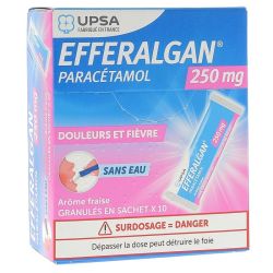 Efferalgan 250 mg Fraise Granulés en sachets - 10 Sachets