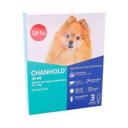 Clément-Thékan Chanhold 30mg - Pour Chiens De 2,6 À 5kg - Parasites Externes - Boîte De 3 Pipettes