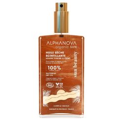 Alphanova Huile Sèche Scintillante - 100ml - Illumine, nourrit et sublime la peau