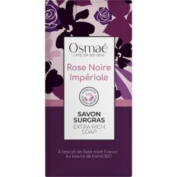 Osmaé Savon Surgras Rose Noire Impériale 100g – Nettoyant et parfum rose noire