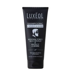 Luxéol Shampoing Cheveux et Barbe - 200ml - Redonne force aux cheveux & Adoucit la barbe