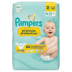 Pampers Premium Protection Couches Taille 2 (4-8kg) - 35 couches - Protection optimale contre les fuites et les irritations