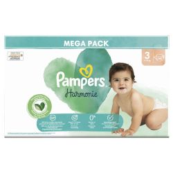 Pampers Harmonie Taille 3 / 6-10kg - 90 Couches Mega Pack