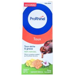 ProRhinel Toux Sirop 128 g - Apaisement de la toux sèche et grasse