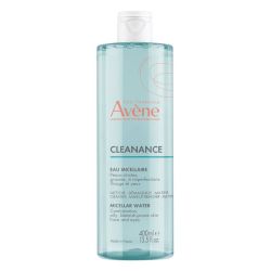 Avène Cleanance Eau Micellaire - Peaux Mixtes à Grasses à Tendance Acnéique - 400 ml