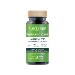 Furterer Triphasic Caps Antichute - 90 gélules - Complément alimentaire anti chute de cheveux