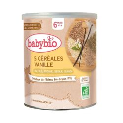 Babybio 5 Céréales Vanille 6 mois et plus - 220g