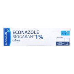 Biogaran Econazole 1% Crème - Mycoses Peau, Ongles et Cheveux - Tube de 30g
