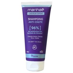Manhaé Cheveux Expert Shampoing Anti-Chute 200 ml - Sans sulfate, sans silicone - Densité, force, vitalité