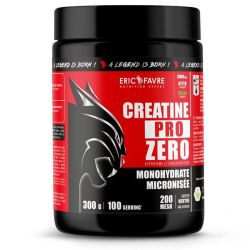 Eric Favre Pure Creatine 200 Mesh - Créatine Pro Zero - 300 g - Saveur Neutre - Pour performance et puissance