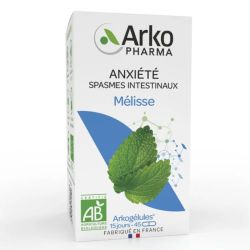 Arkopharma Anxiété Spasmes Intestinaux Mélisse BIO - 45 gélules - Troubles Gastro-Intestinaux Légers