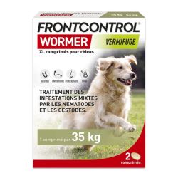 Frontcontrol Wormer Vermifuge Chien XL - Plus de 35kg - 2 Comprimés