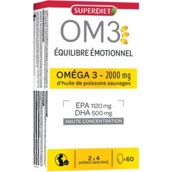 Superdiet OM3 Équilibre Émotionnel 60 Capsules – Concentration en EPA