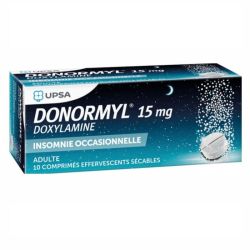 UPSA Donormyl 15mg 10 comprimés effervescents - Doxylamine