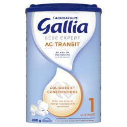 Gallia Bébé Expert AC1 Transit 800g - Lait en Poudre Anti Coliques Nourrissons de 0 à 6 mois
