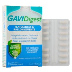 Reckitt Benckiser Healthcare GAVIDigest Flatulences et Ballonnements - Contre l'Intestin Irritable - 15 gélules