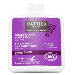 Cattier Shampoing Soin 2en1 Aloe Vera Bio 250ml – Boucles dessinées et souples