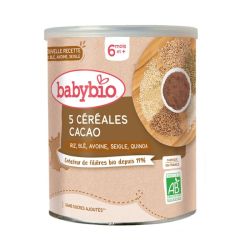 Babybio 5 Céréales Cacao 6 mois et plus - 220g