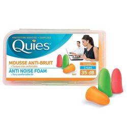 Quies Protection Auditive en Mousse Confort 3 Paires - Fluo