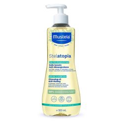 Mustela Stelatopia Huile Lavante - 500 ml - Nettoie, relipide et apaise les peaux à tendance atopique