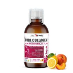 Eric Favre Pure Collagen+ Formule Liquide Pêche Citron 500 ml - Raffermit la peau et hydrate en profondeur