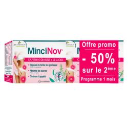 Les 3 Chênes MinciNov Capteur de Graisses & de Sucres  - 2 x 60 comprimés - Capter, brûler et contrôler l'appétit
