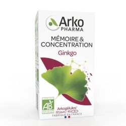 Arkopharma Arkogélules Ginkgo Bio - 45 gélules - Mémoire & Concentration naturelles