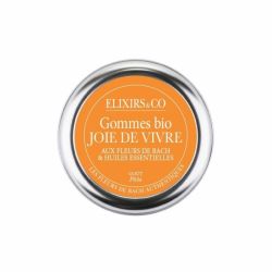 Elixirs & Co Gommes Bio Joie de Vivre Pêche Pamplemousse 45g - Enthousiasme et bien-être au quotidien