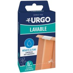 Urgo Premiers Soins Pansement Lavable 10 x 6cm 10 bandes à découper