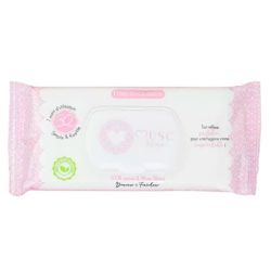 Musc Intime Lingettes Intimes - Parfum Musc Blanc - Nettoie Délicatement - sachet de 30 lingettes