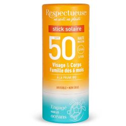Respectueuse Stick Solaire SPF50 Visage & Corps - 18g