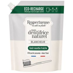 Respectueuse Dentifrice Naturel Blancheur Recharge 150ml – Éclat et protection