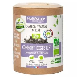 Nat&Form Écoresponsable Charbon Végétal Activé Bio - 120 Gélules