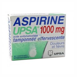 UPSA aspirine 1000 mg 20 comprimés effervescents UPSA