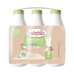 Babybio Croissance 3 Lait de Croissance Dès 10 mois - 6 bouteilles 1L
