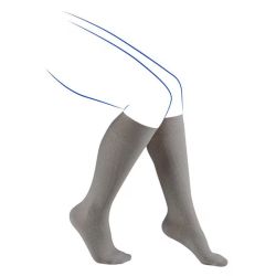 Thuasne Venoflex Fast2 Lin Chaussettes de Contention Femme Naturel - Long - Taille 4