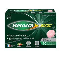 Berocca Boost Effet Coup de Fouet - Soutien la Forme Physique et Mentale - 20 comprimés effervescents