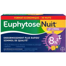 Boiron Euphytose Nuit LP 1,9 mg - Endormissement plus Rapide - 30 capsules