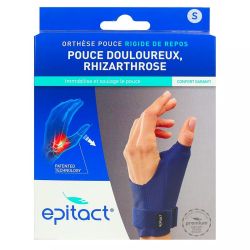 Epitact Orthèse de Pouce Rigide de Repos - 1 pièce - Main Droite - Taille S