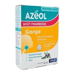Pileje Azéol Gorge 30 comprimés à sucer goût framboise - Adoucit la gorge
