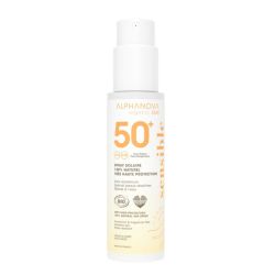 Alphanova Organic Sun Spray Solaire Peau Sensible SPF50+ Bio Très Haute Protection Visage & Corps - 100g